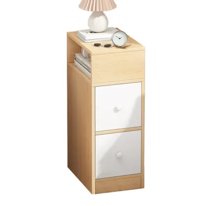 Casual Engineered Wood Drawer Storage Nightstand Image - 19