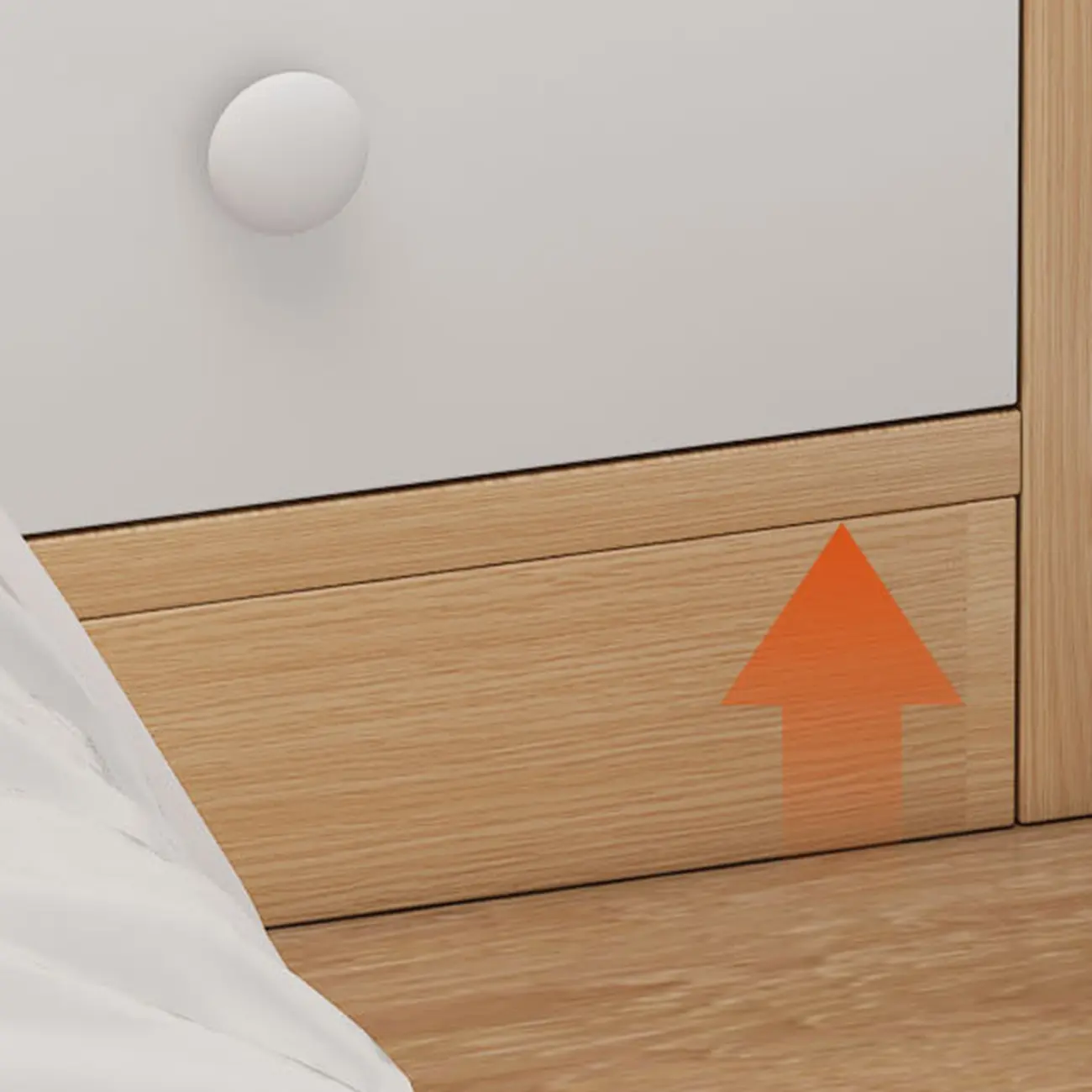 Casual Engineered Wood Drawer Storage Nightstand Image - 20 | homeyfad