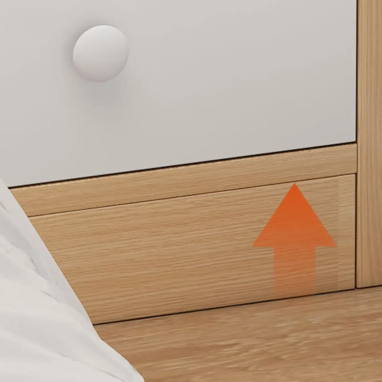 Casual Engineered Wood Drawer Storage Nightstand Image - 20