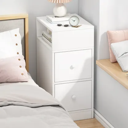 Casual Engineered Wood Drawer Storage Nightstand Image - 13