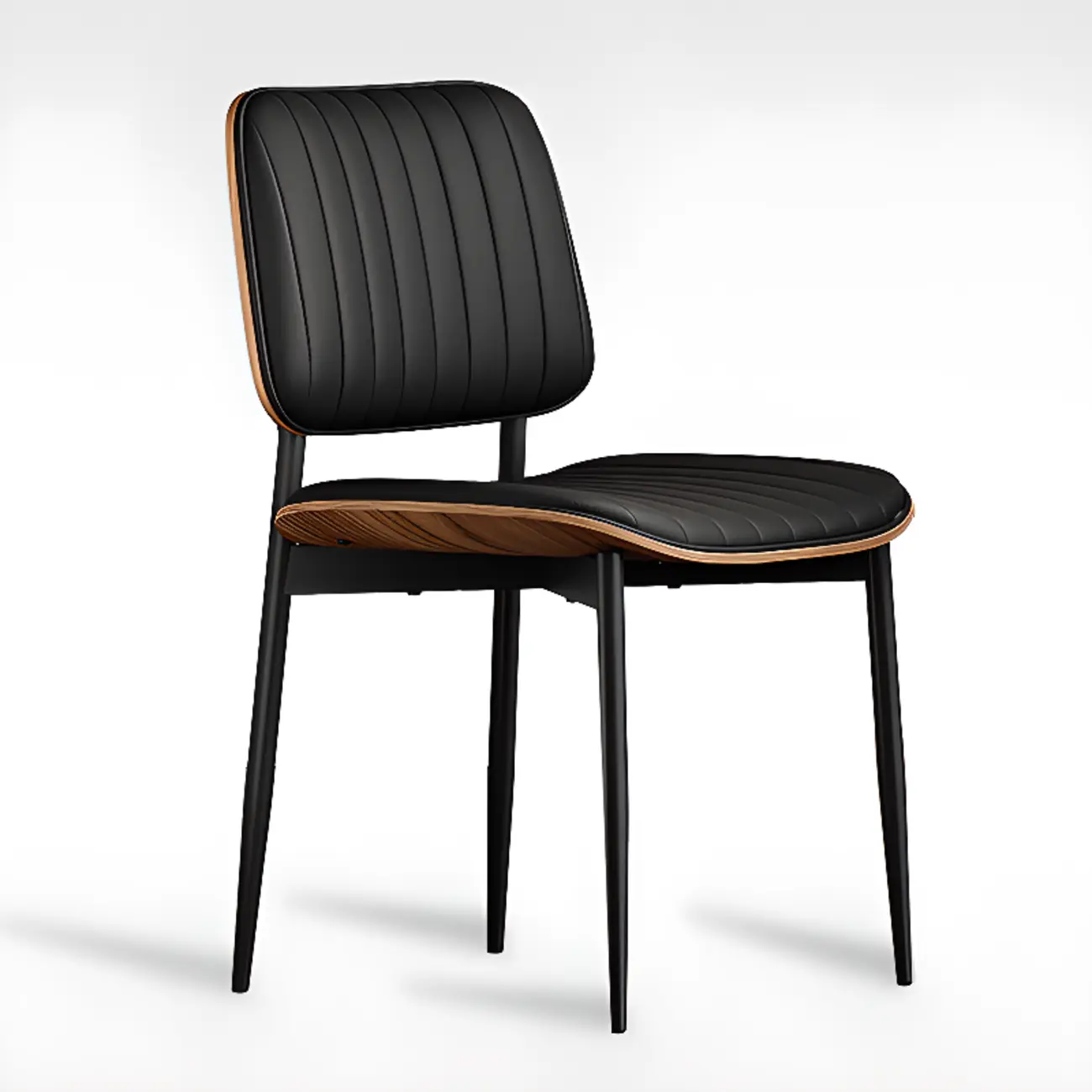 Modern Faux Leather Upholstered Side Chair Image - 2 | homeyfad