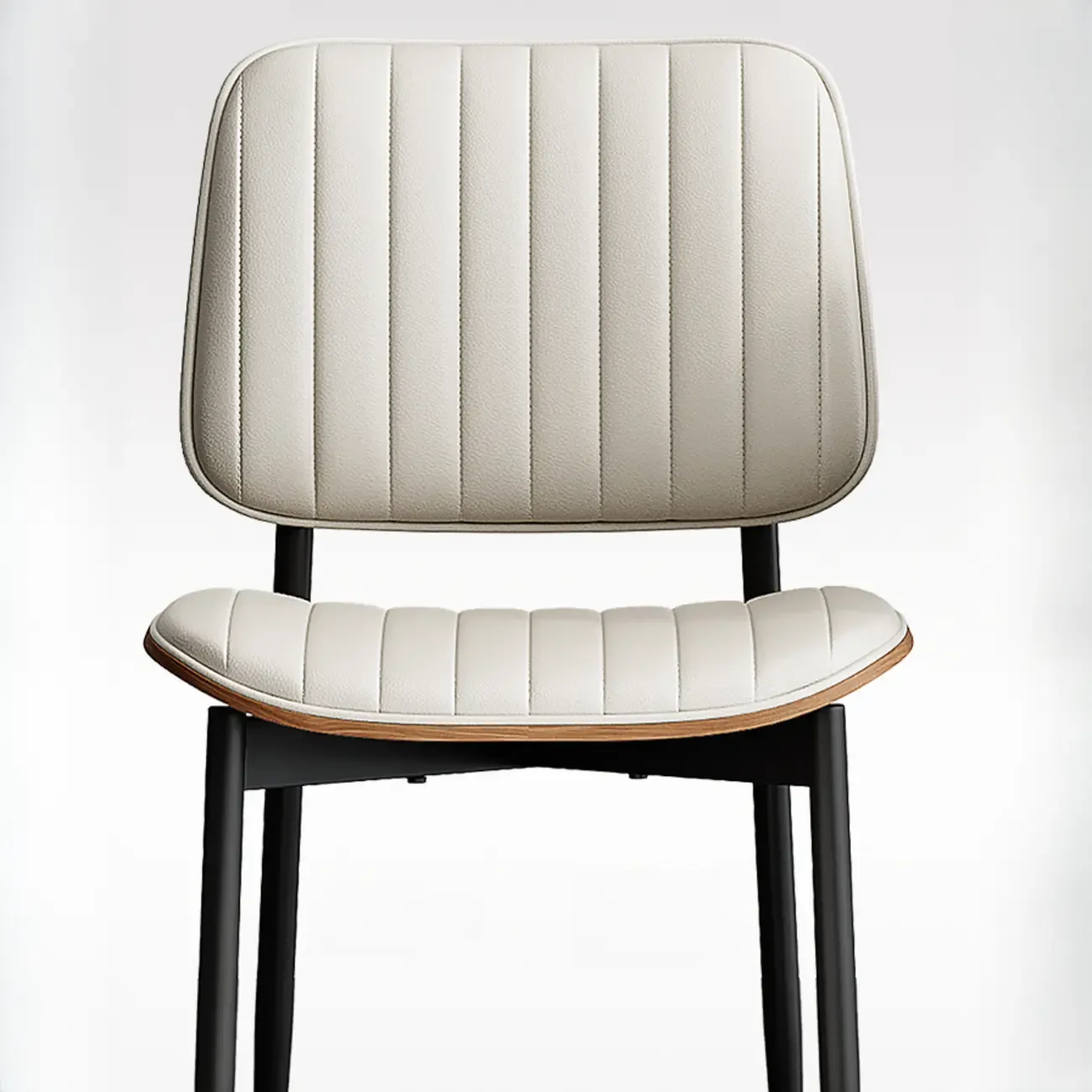 Modern Faux Leather Upholstered Side Chair Image - 9