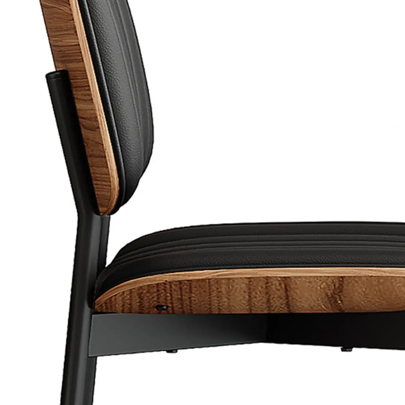 Modern Faux Leather Upholstered Side Chair Image - 11