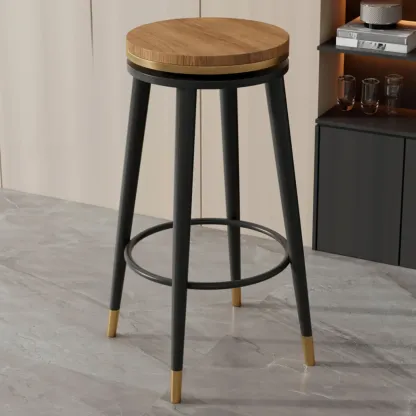 Counter Height Modern Metal Bar Stools Image - 2