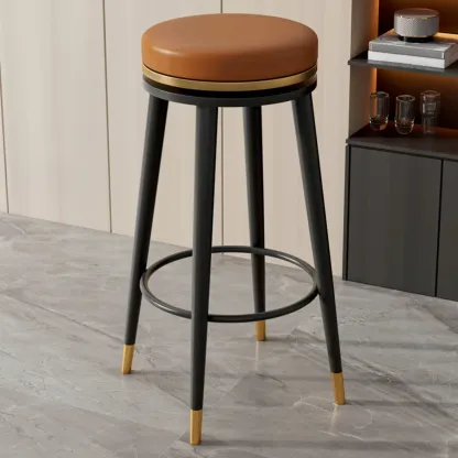 Counter Height Modern Metal Bar Stools Image - 5