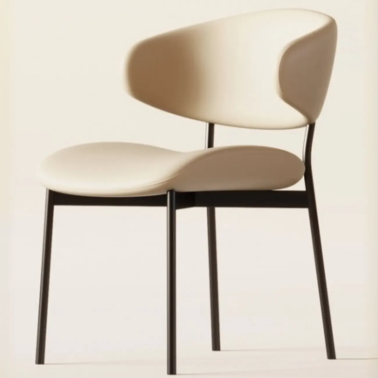 Contemporary Upholstered Curved Armless Dining Chairs | HomeyFad