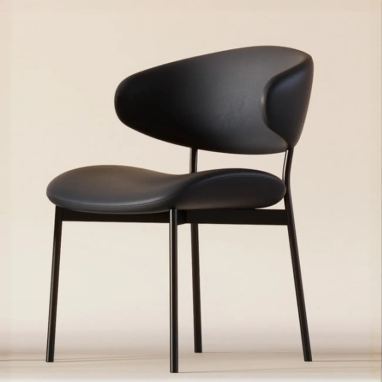 Contemporary Upholstered Curved Armless Dining Chairs Image - 8 | homeyfad