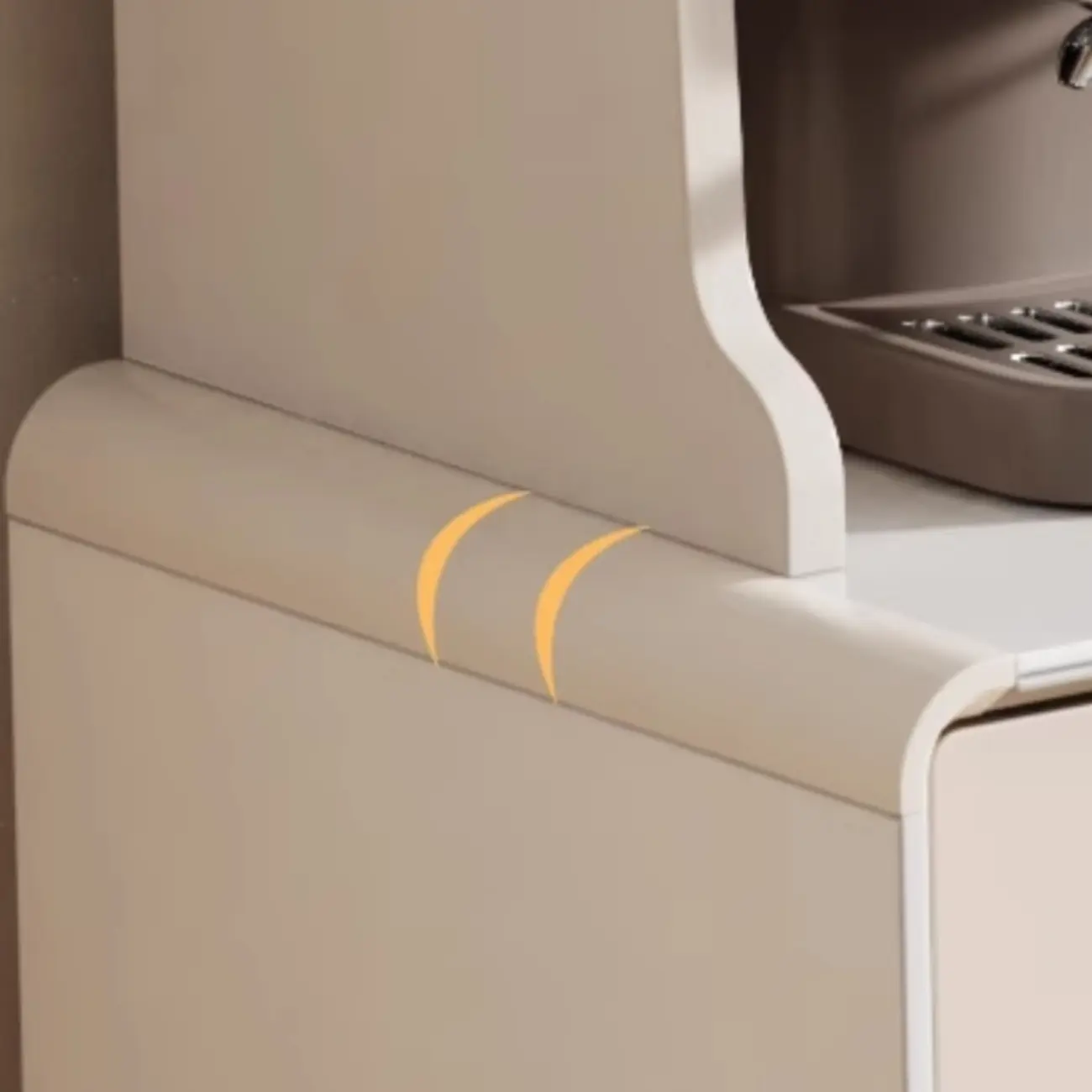 Multi-Functional White Wood Arched Glass Door Sideboard Cabinet Image - 12 | homeyfad