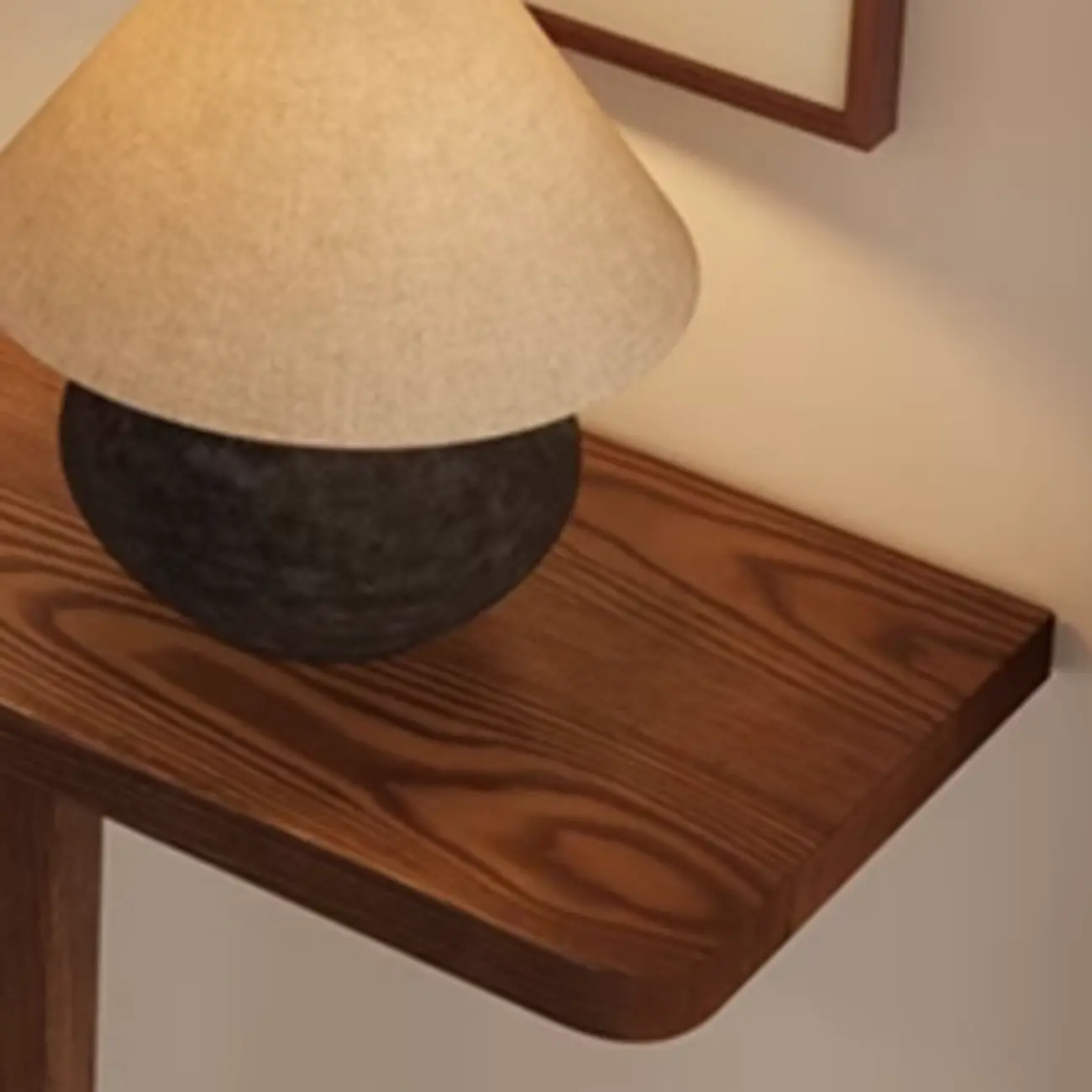 Minimalist Brown Wood Rattan Console Table For Entryway Image - 6 | homeyfad