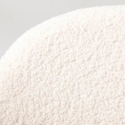 Modern Off-White Upholstered Dining Chair with Armrest Image - 7