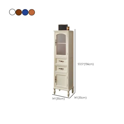 Antique Wooden Storage Walnut Narrow Buffet Cabinet Image - 32