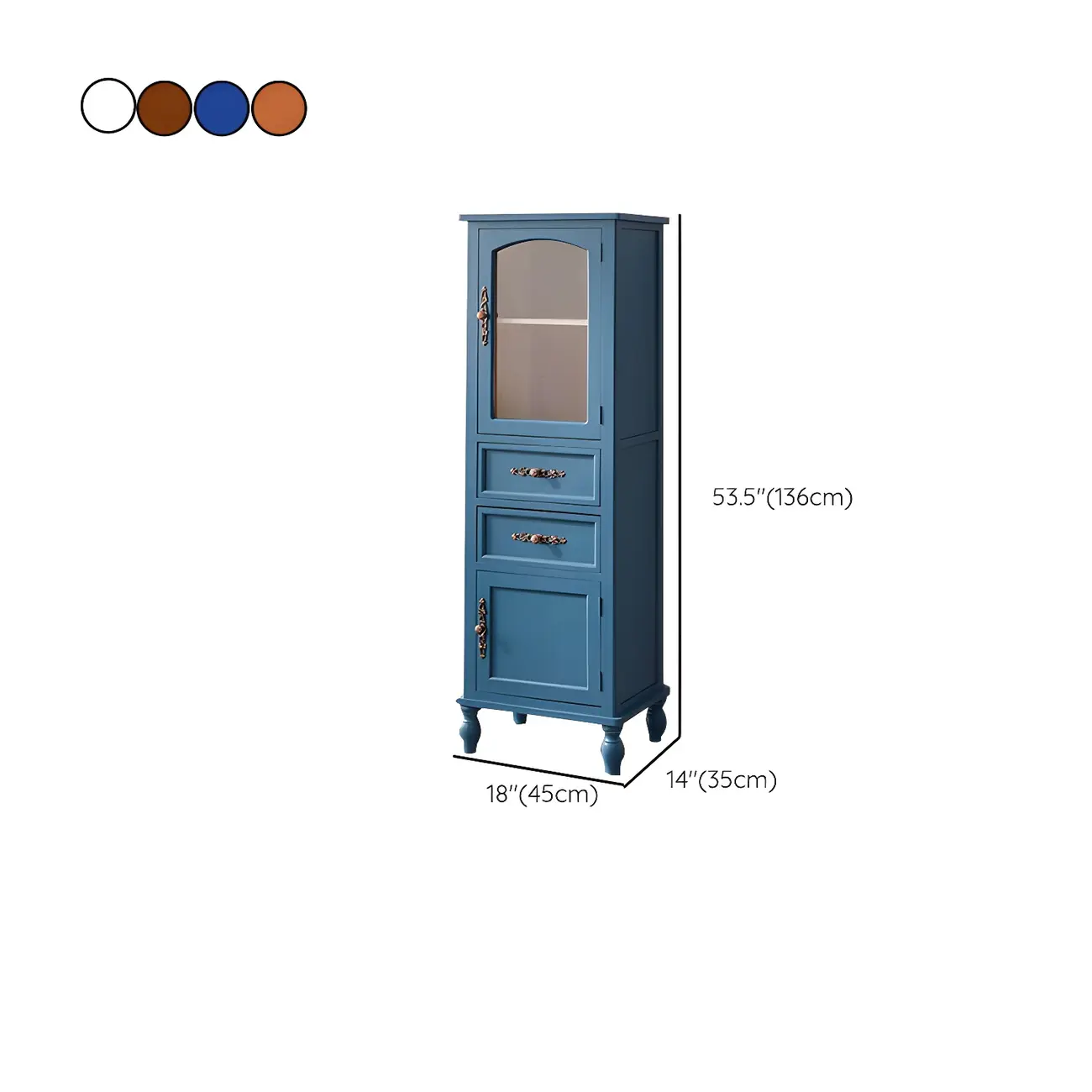 Antique Wooden Storage Walnut Narrow Buffet Cabinet Image - 35 | homeyfad