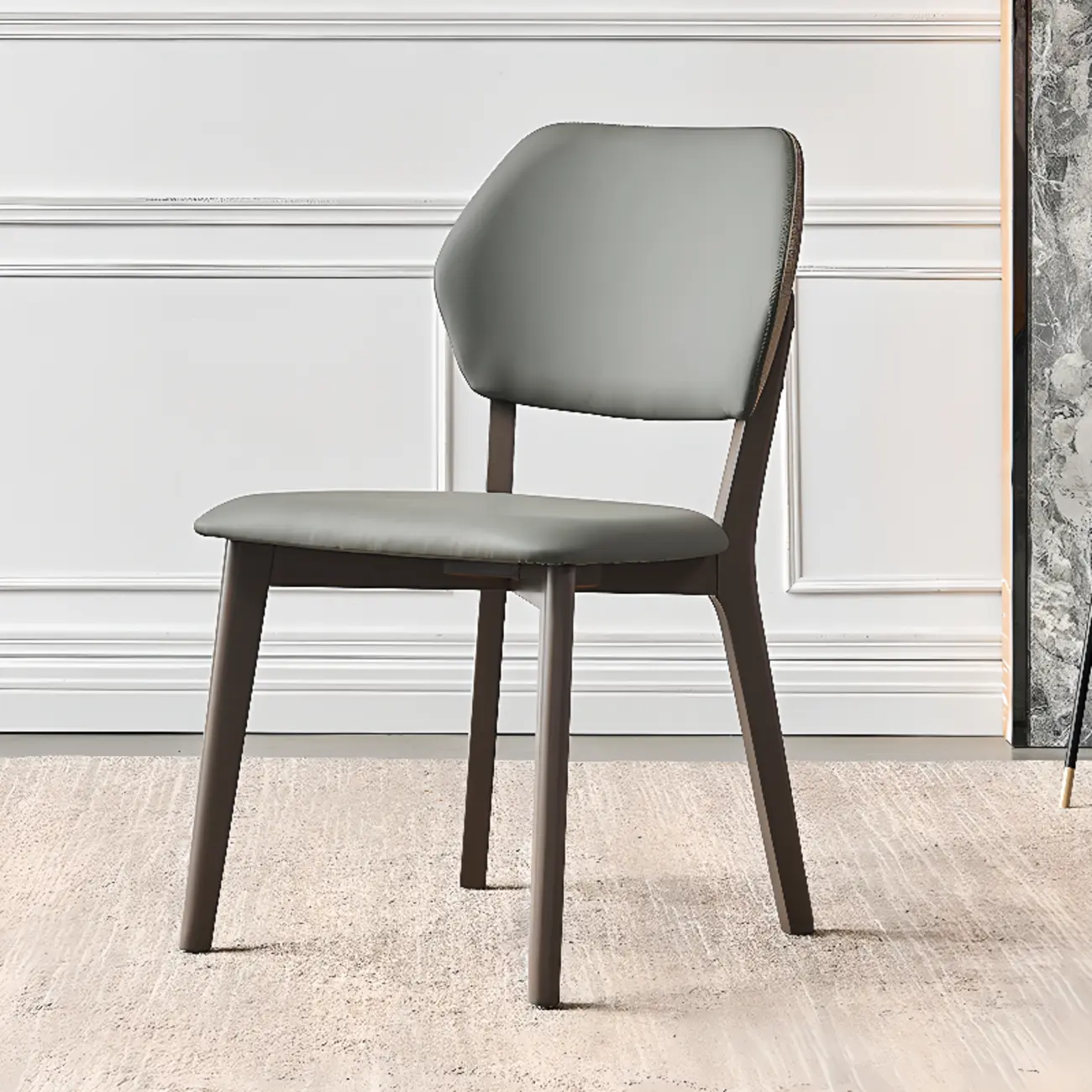 Modern Upholstered Dining Chair with Metal Legs Image - 2 | homeyfad
