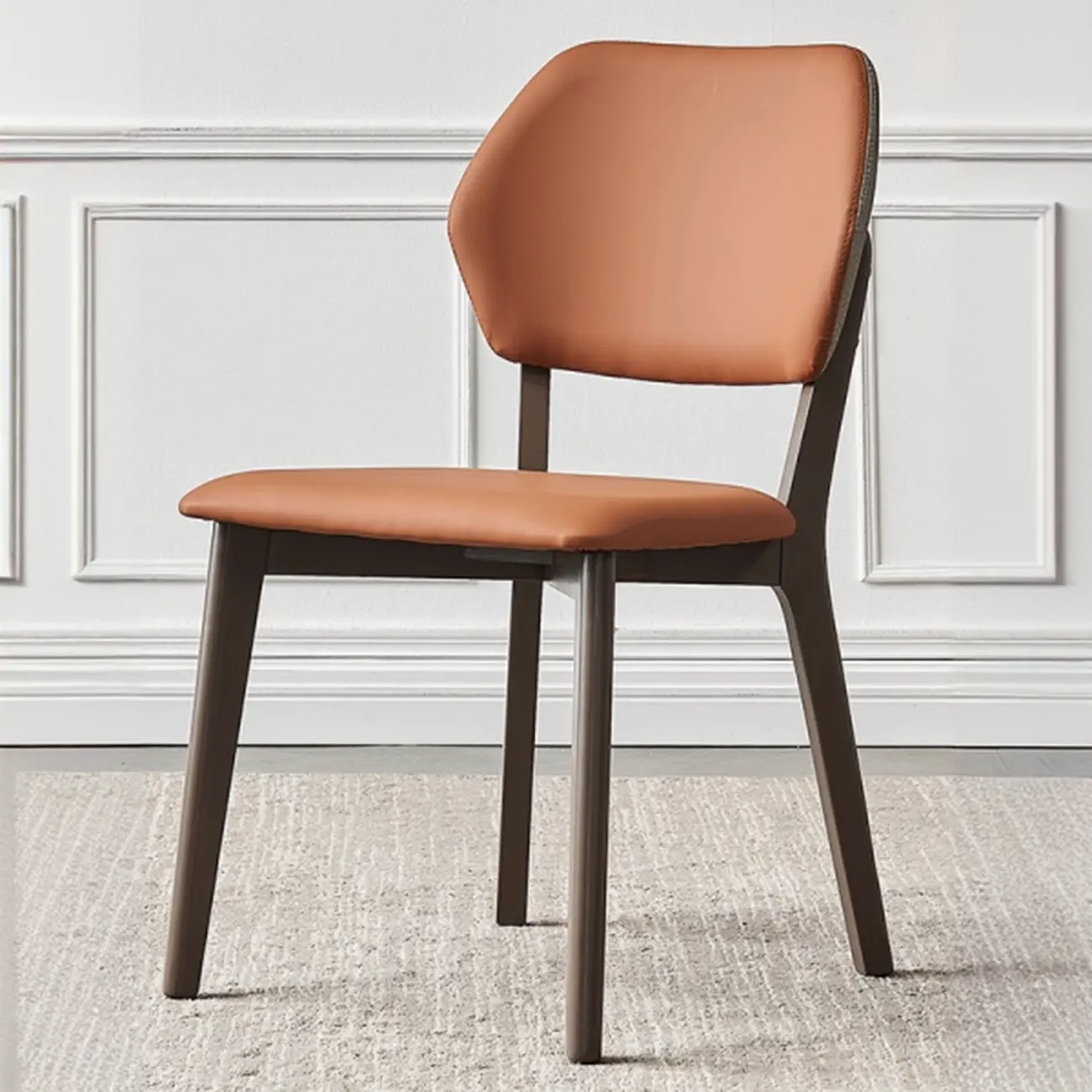 Modern Upholstered Dining Chair with Metal Legs Image - 3 | homeyfad