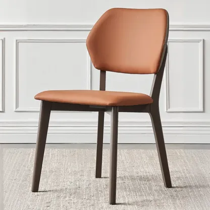 Modern Upholstered Dining Chair with Metal Legs Image - 3