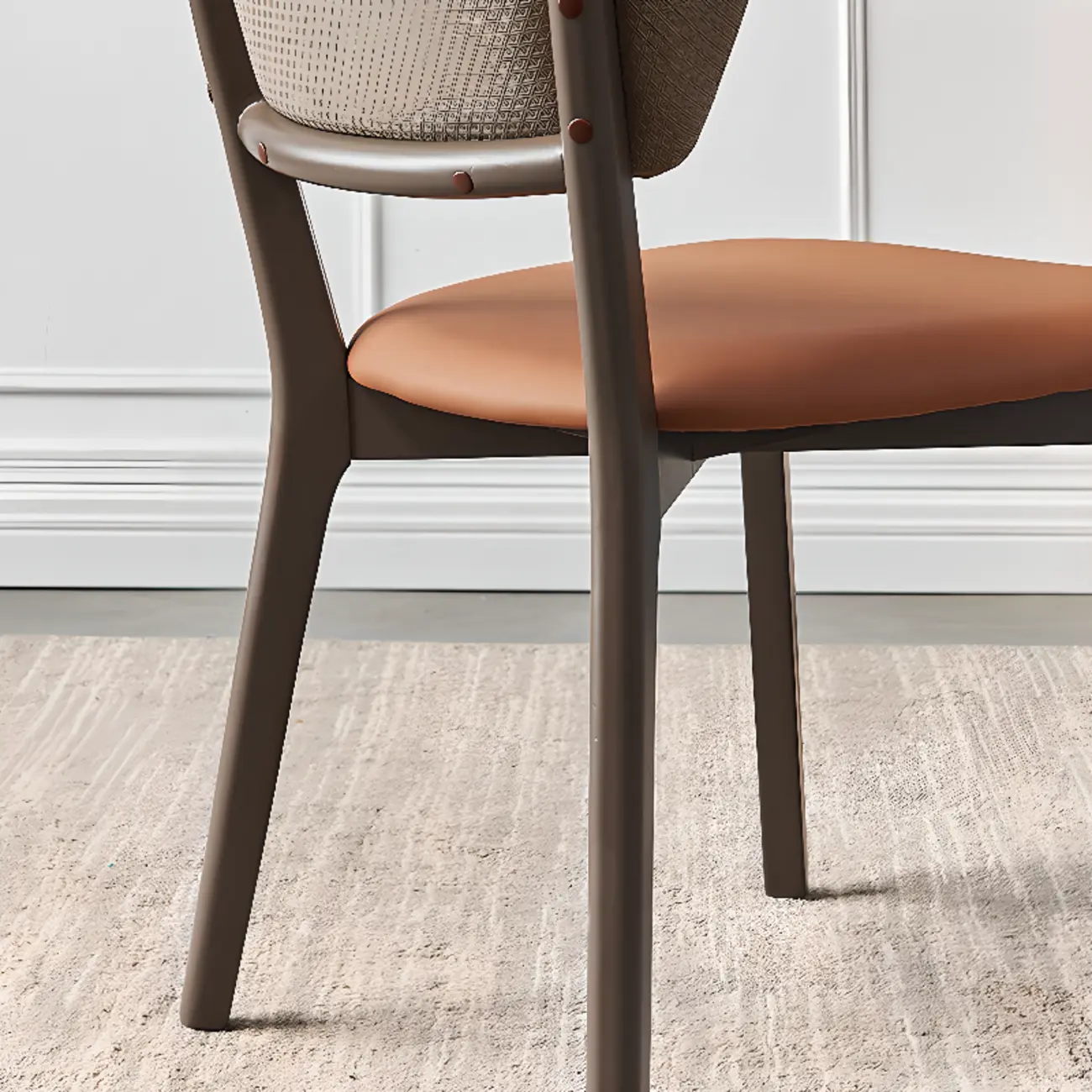 Modern Upholstered Dining Chair with Metal Legs Image - 6 | homeyfad