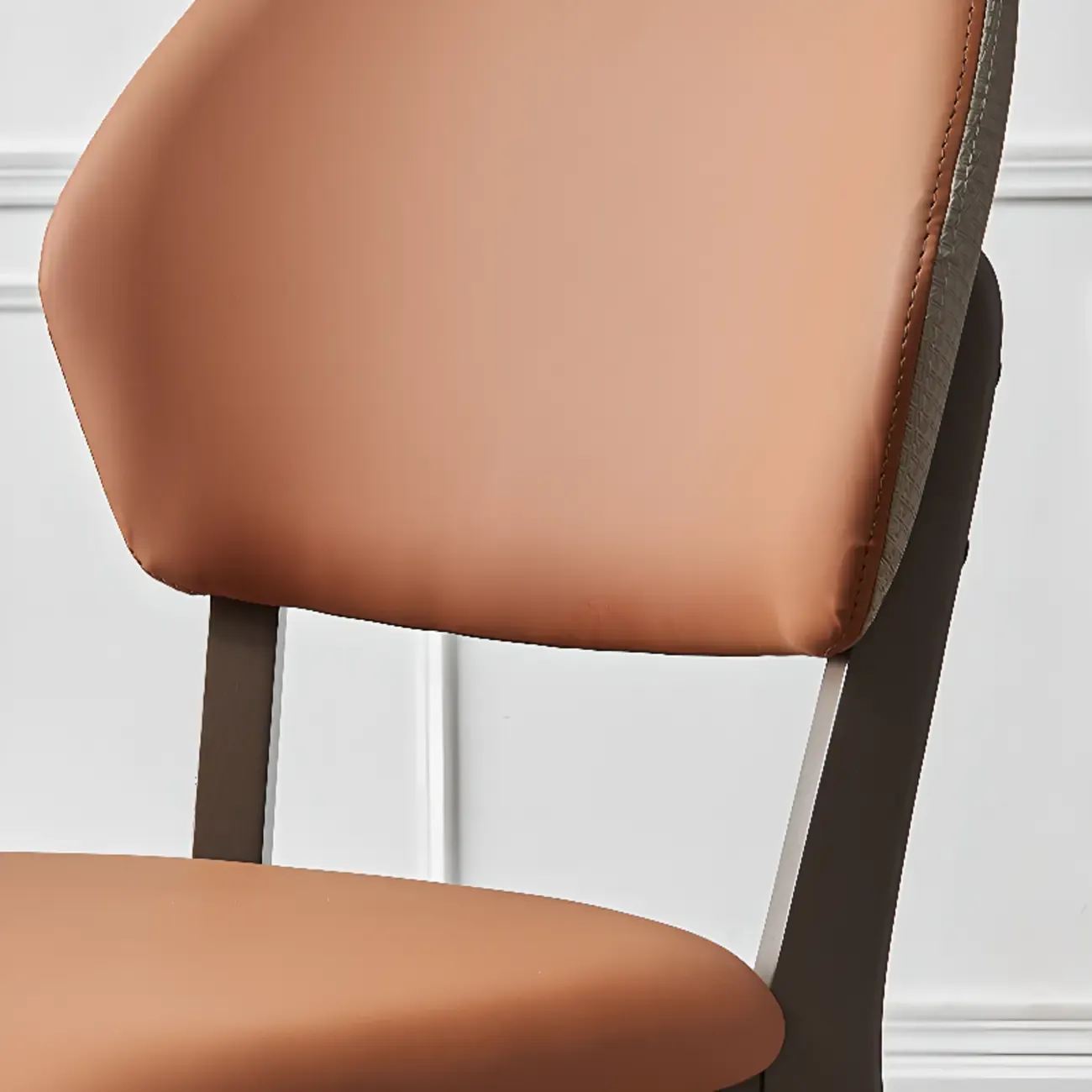 Modern Upholstered Dining Chair with Metal Legs Image - 8