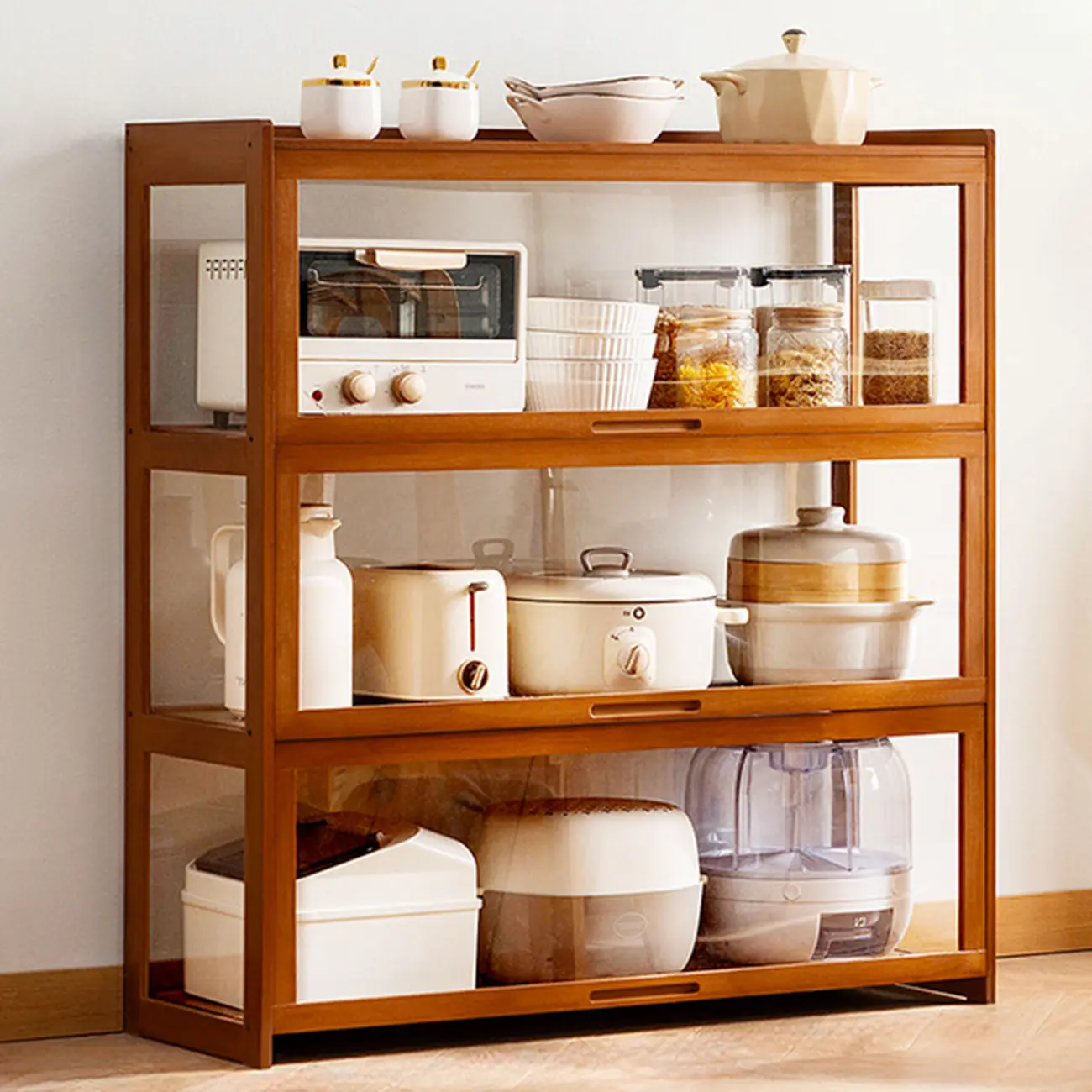 Bambusa Detached Modern Multifunctional Storage Sideboard Image - 4 | homeyfad