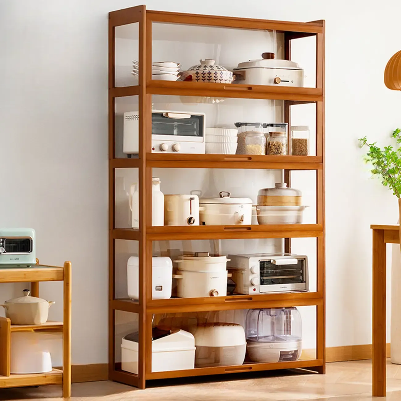 Bambusa Detached Modern Multifunctional Storage Sideboard Image - 11