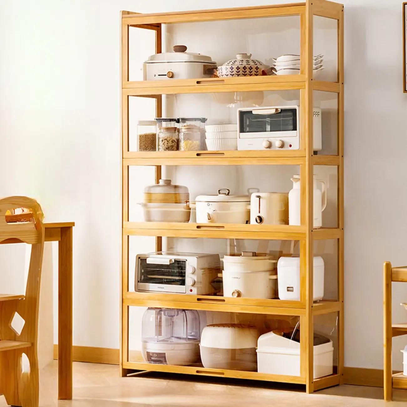 Bambusa Detached Modern Multifunctional Storage Sideboard Image - 19