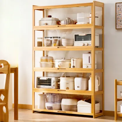 Bambusa Detached Modern Multifunctional Storage Sideboard Image - 20