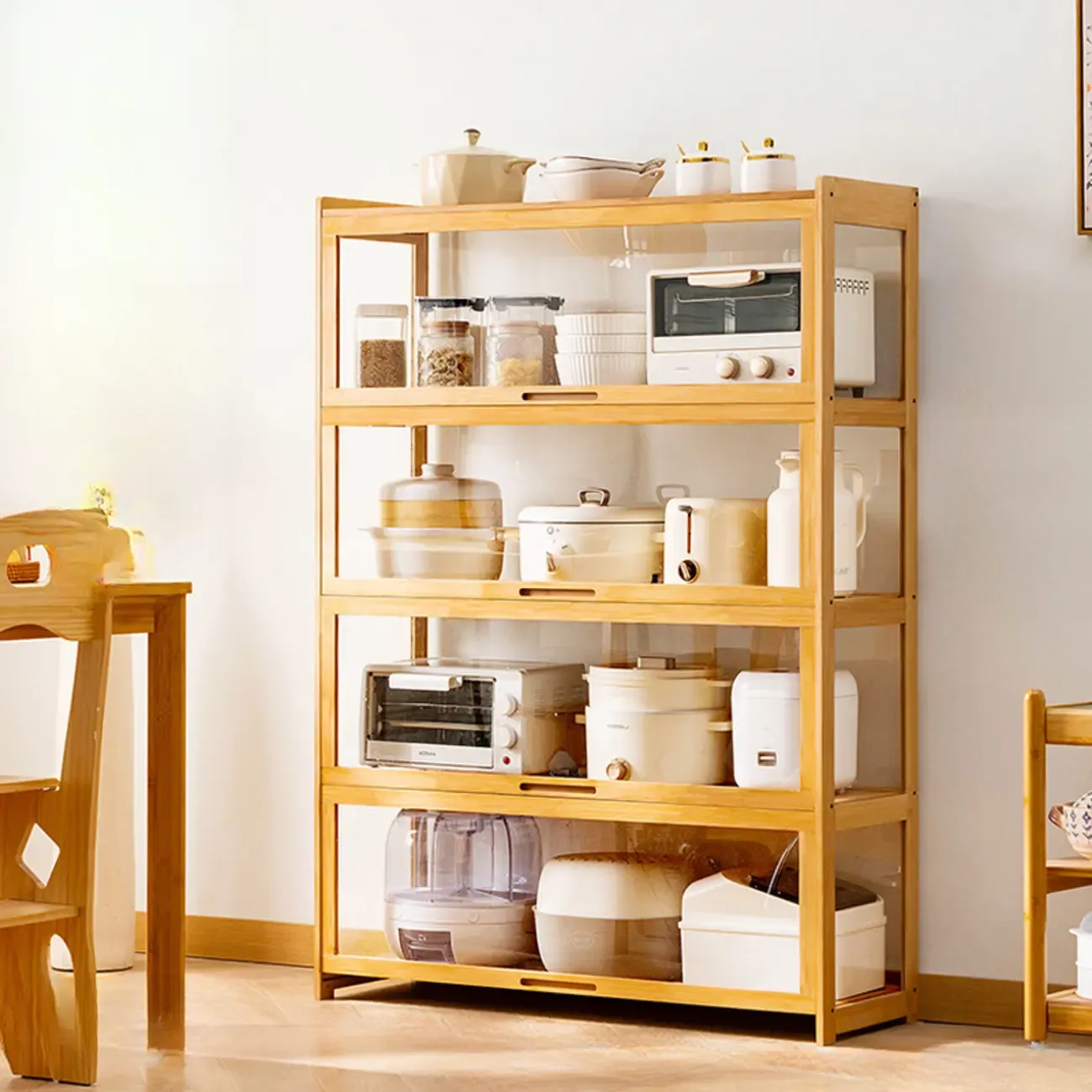 Bambusa Detached Modern Multifunctional Storage Sideboard Image - 22