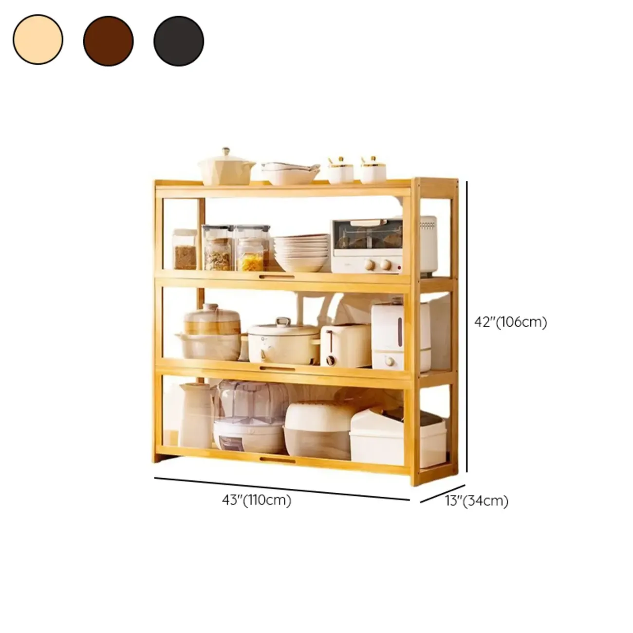 Bambusa Detached Modern Multifunctional Storage Sideboard Image - 26