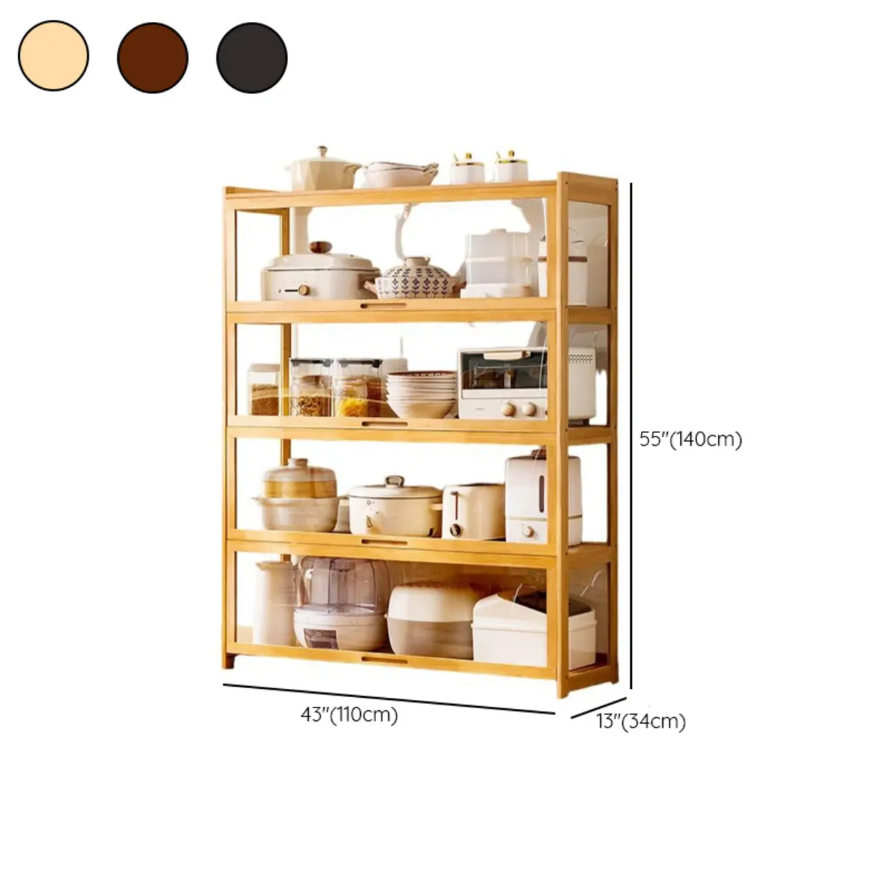 Bambusa Detached Modern Multifunctional Storage Sideboard Image - 28 | homeyfad