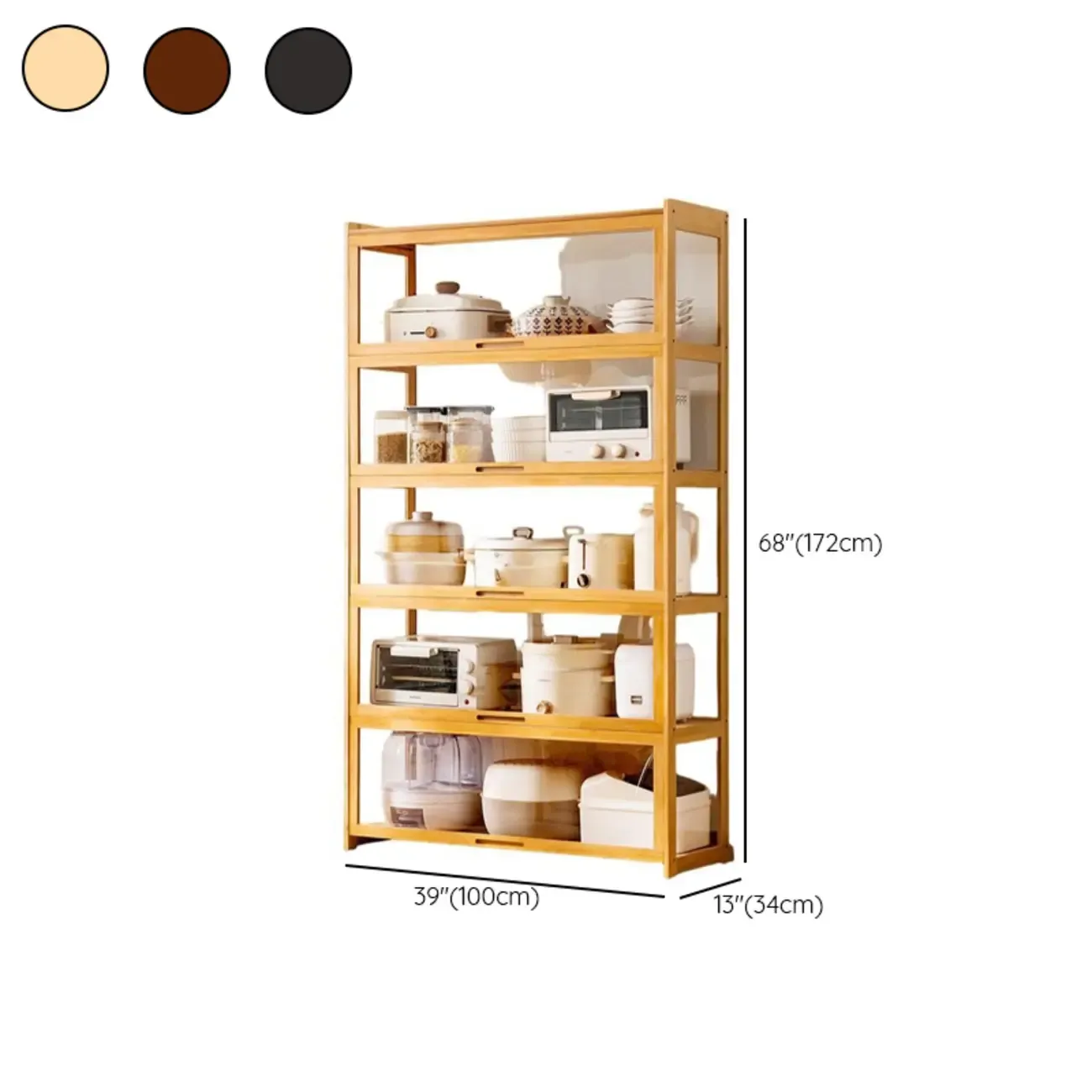 Bambusa Detached Modern Multifunctional Storage Sideboard Image - 29