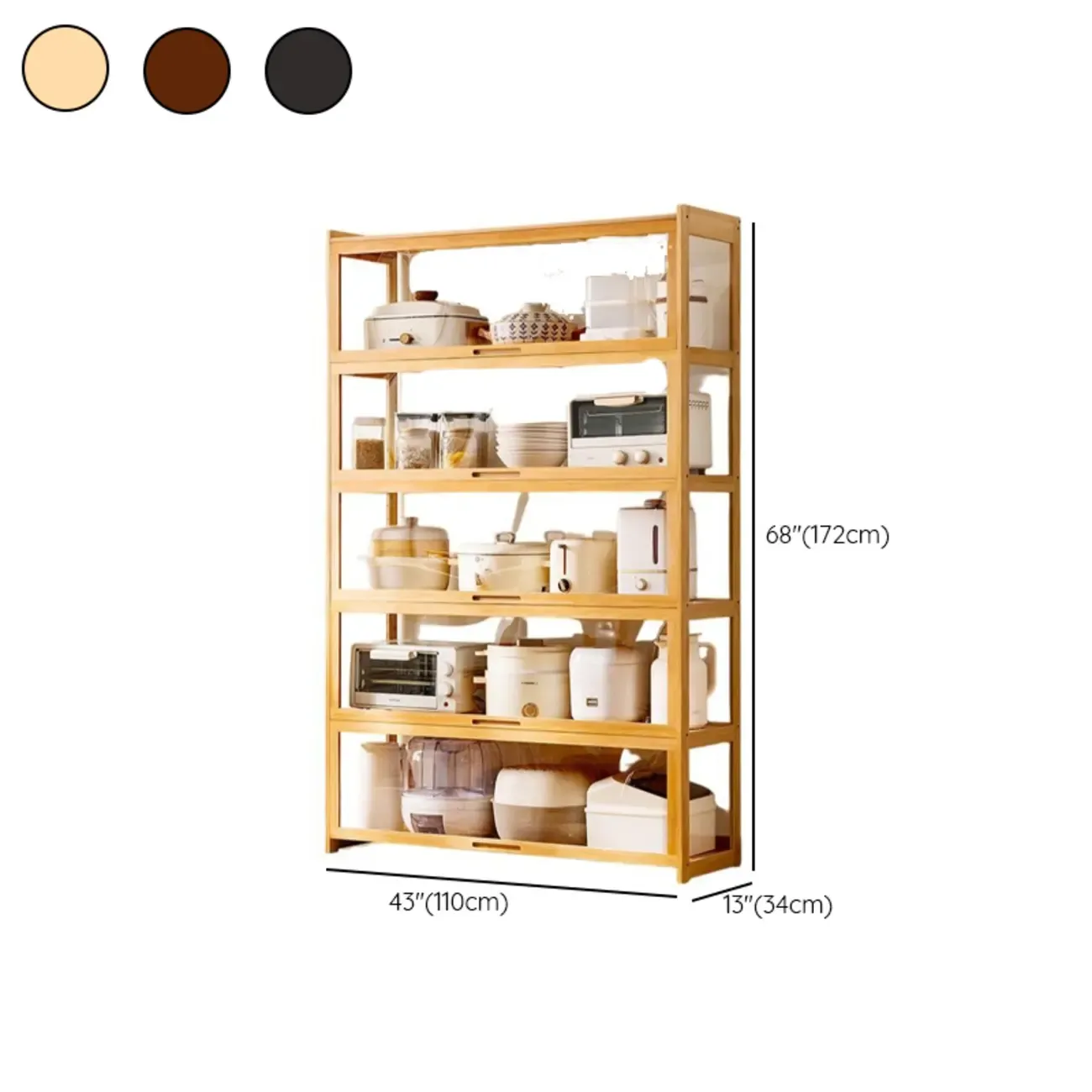 Bambusa Detached Modern Multifunctional Storage Sideboard Image - 30