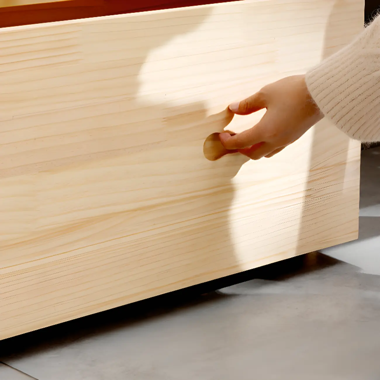 Kitchen Natural Wooden Multi-Shelf China Cabinet Image - 10 | homeyfad