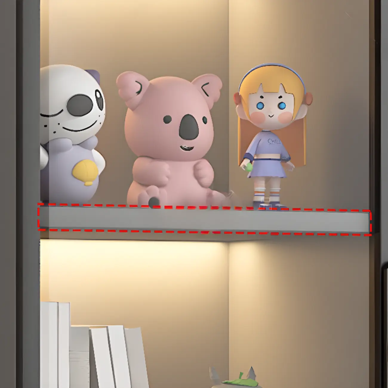 Simple Glass Wood Lighted Display Cabinet for Collections Image - 8 | homeyfad