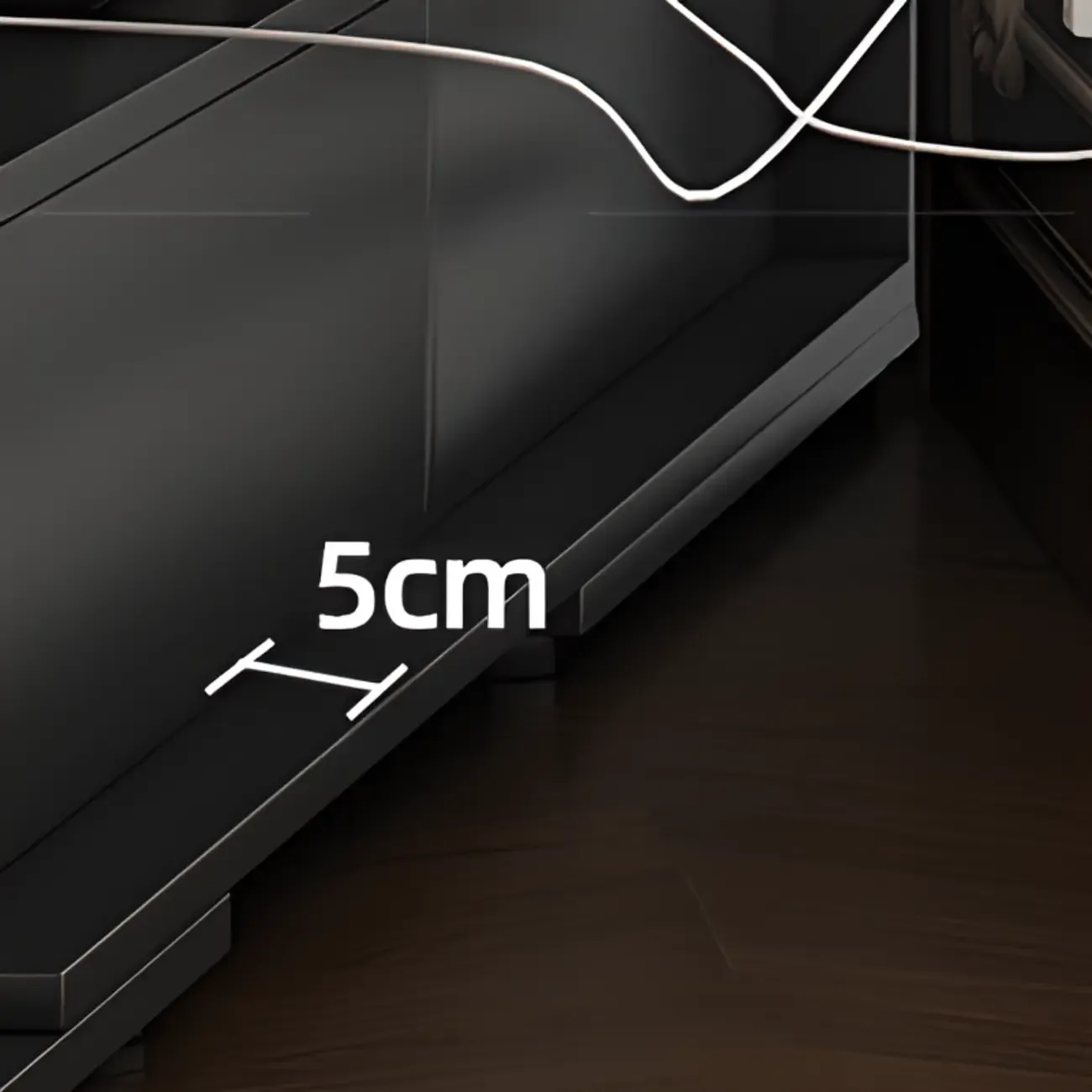 Ink Wood Mid-Century Modern TV Stand with Storage Image - 8