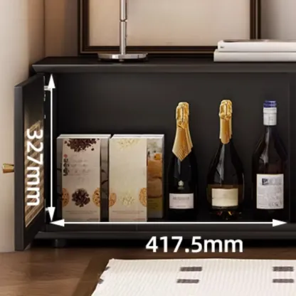 Ink Wood Mid-Century Modern TV Stand with Storage Image - 7