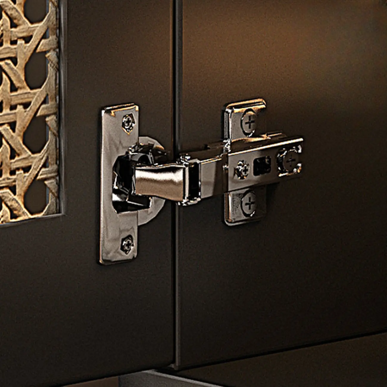 Ink Wood Mid-Century Modern TV Stand with Storage Image - 9 | homeyfad