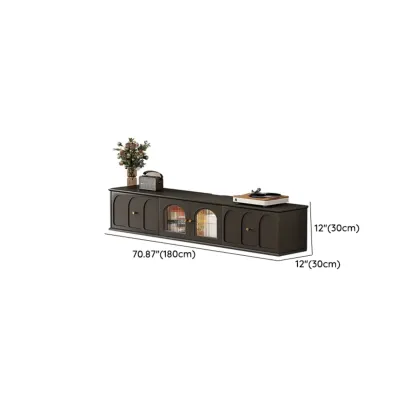 Ink Wood Mid-Century Modern TV Stand with Storage Image - 17