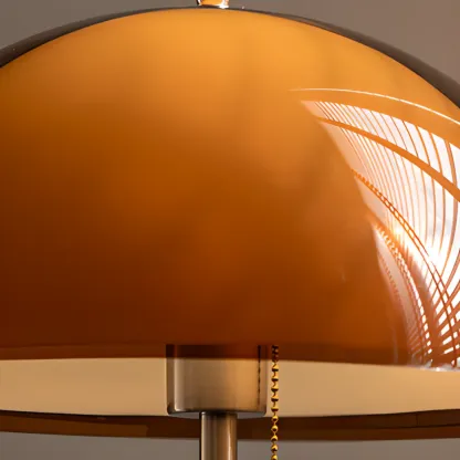 Art Deco Orange Drum Floor Lamp Acrylic Image - 5