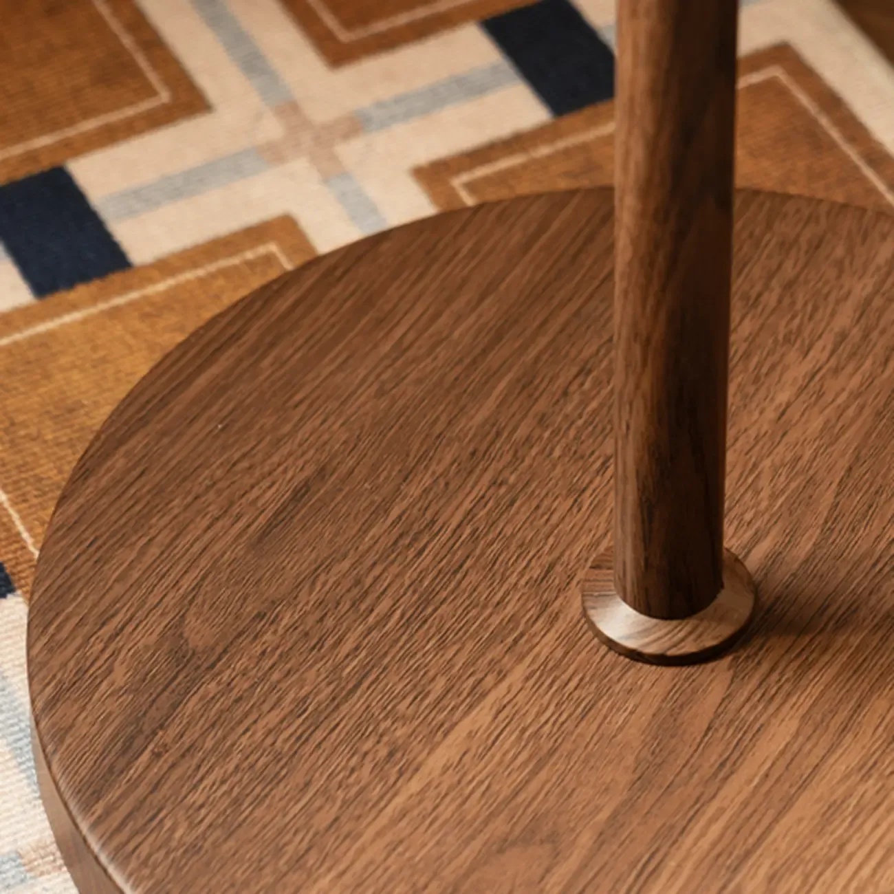 Art Deco Orange Drum Floor Lamp Acrylic Image - 6