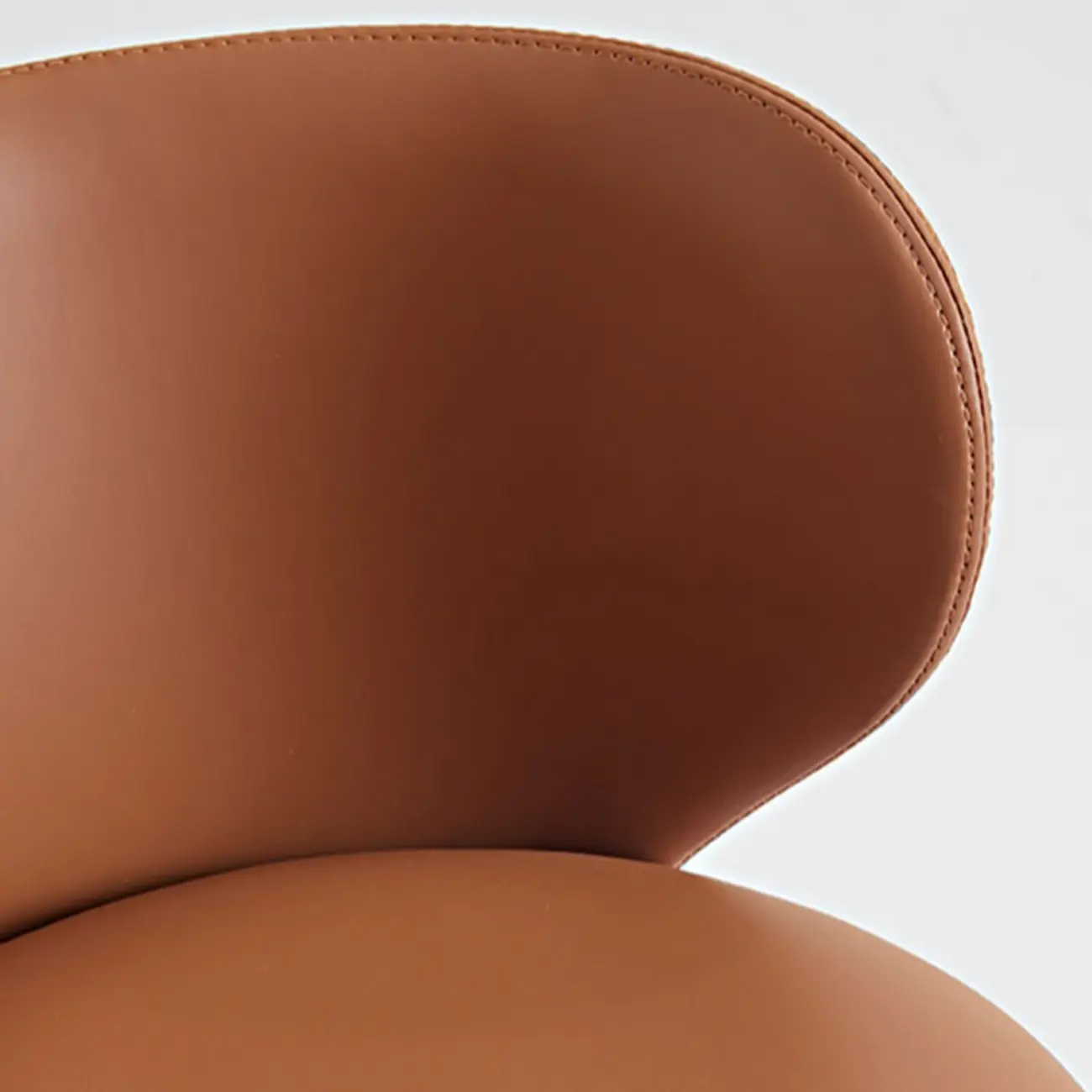 Modern Round Leather Swivel Counter Stools for Kitchen Island Image - 4 | homeyfad