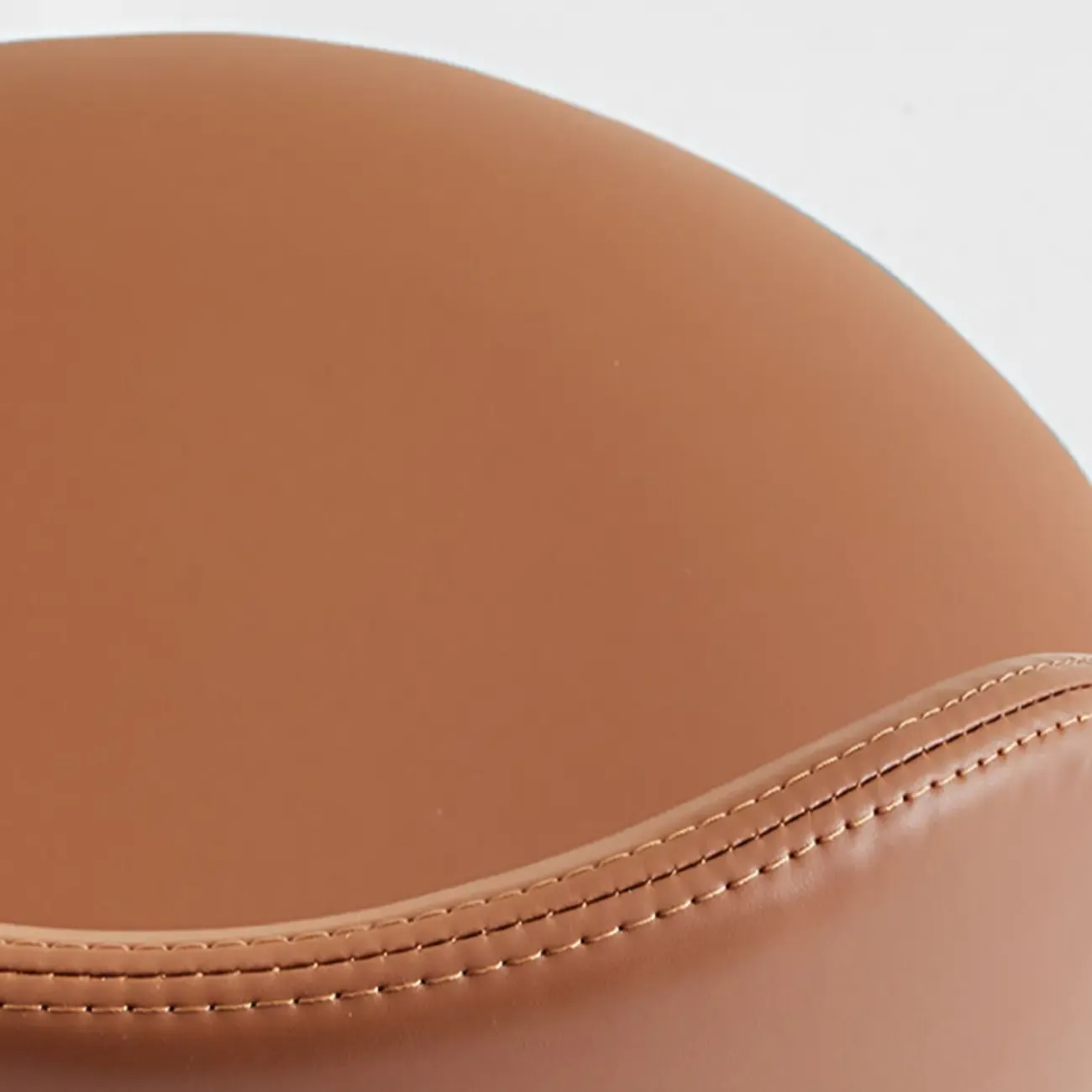 Modern Round Leather Swivel Counter Stools for Kitchen Island Image - 6