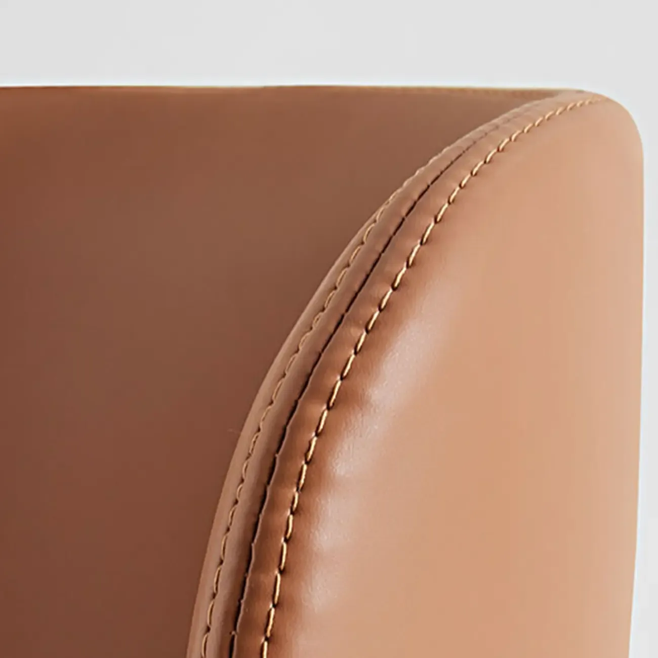 Modern Round Leather Swivel Counter Stools for Kitchen Island Image - 5