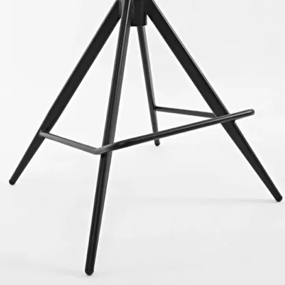 Modern Round Leather Swivel Counter Stools for Kitchen Island Image - 9