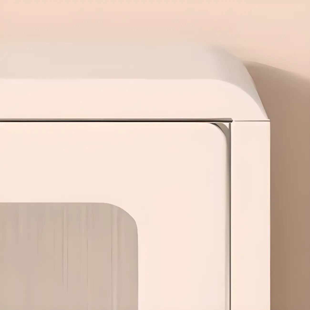 Spacious 2 Drawers White Glass Door Wood Bookshelves Image - 11 | homeyfad