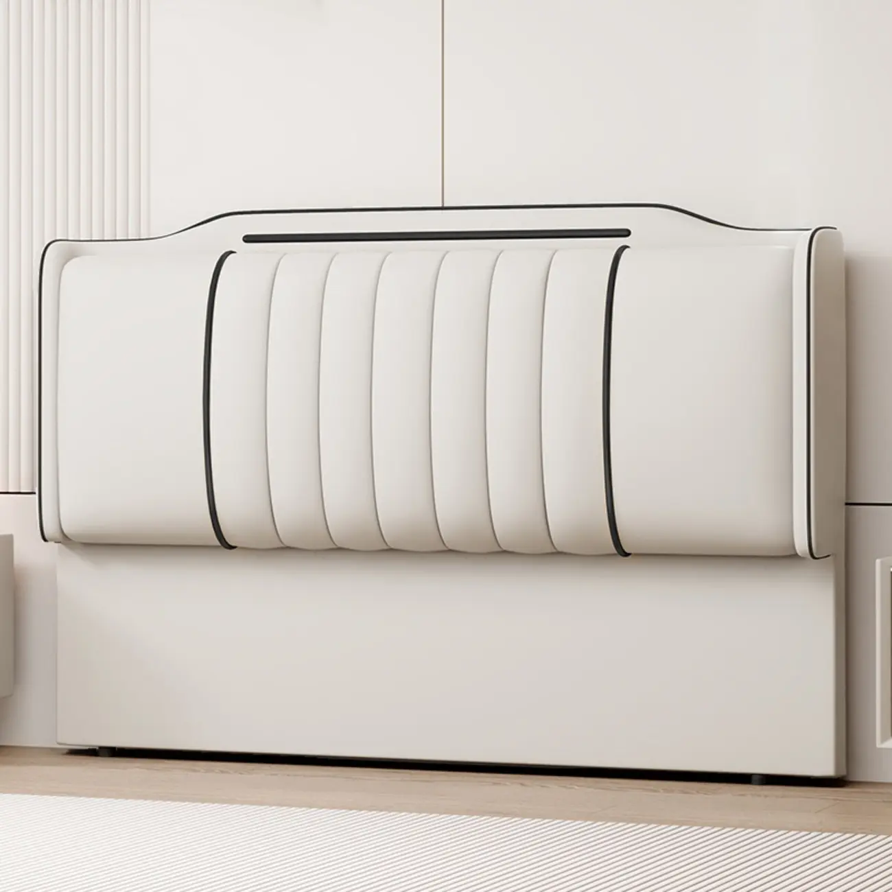 Nordic Square Stitch-Tufted Panel Upholstered Headboard Image - 2 | homeyfad