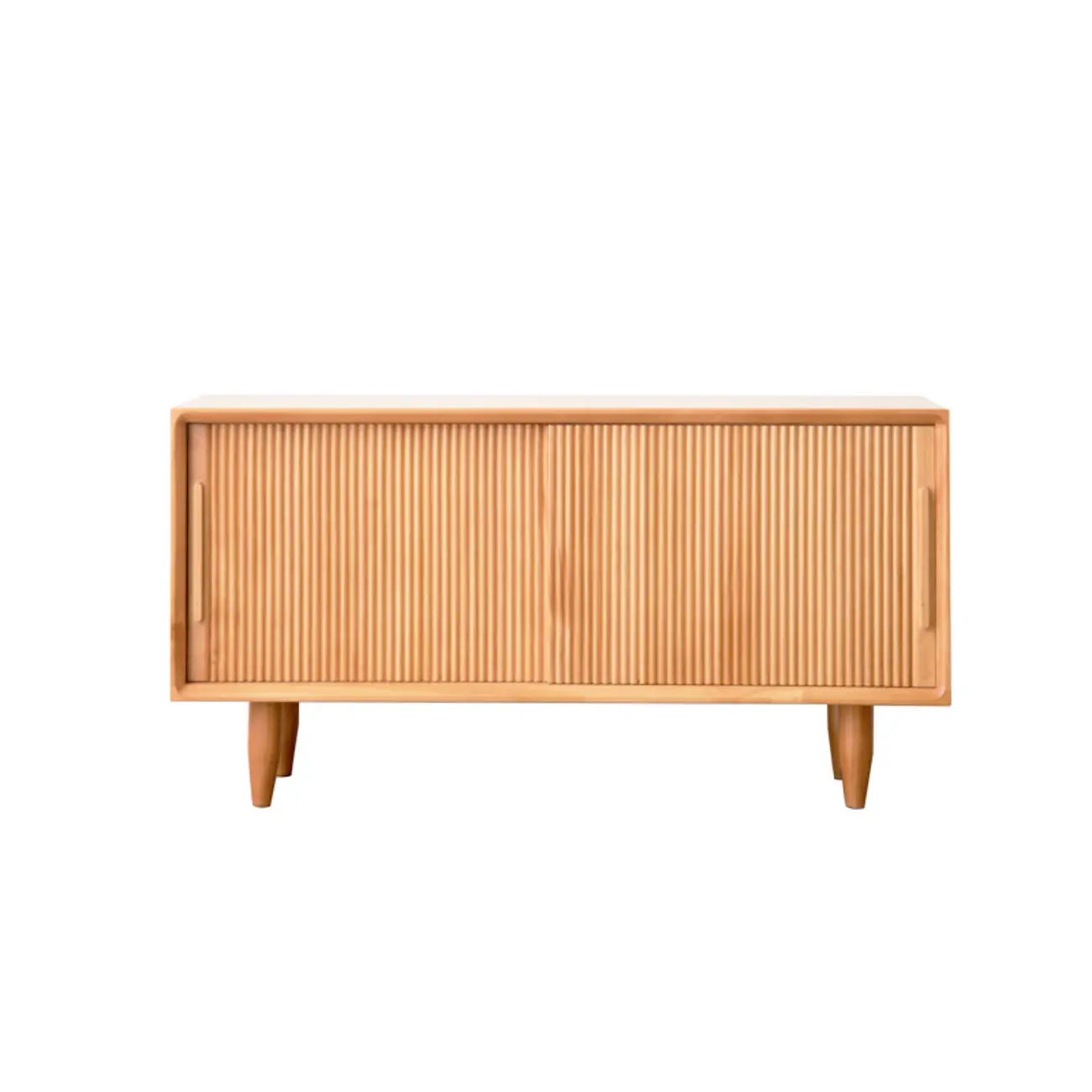 Entryway Walnut Wooden Shoe Bench with Sliding Doors Image - 11 | homeyfad