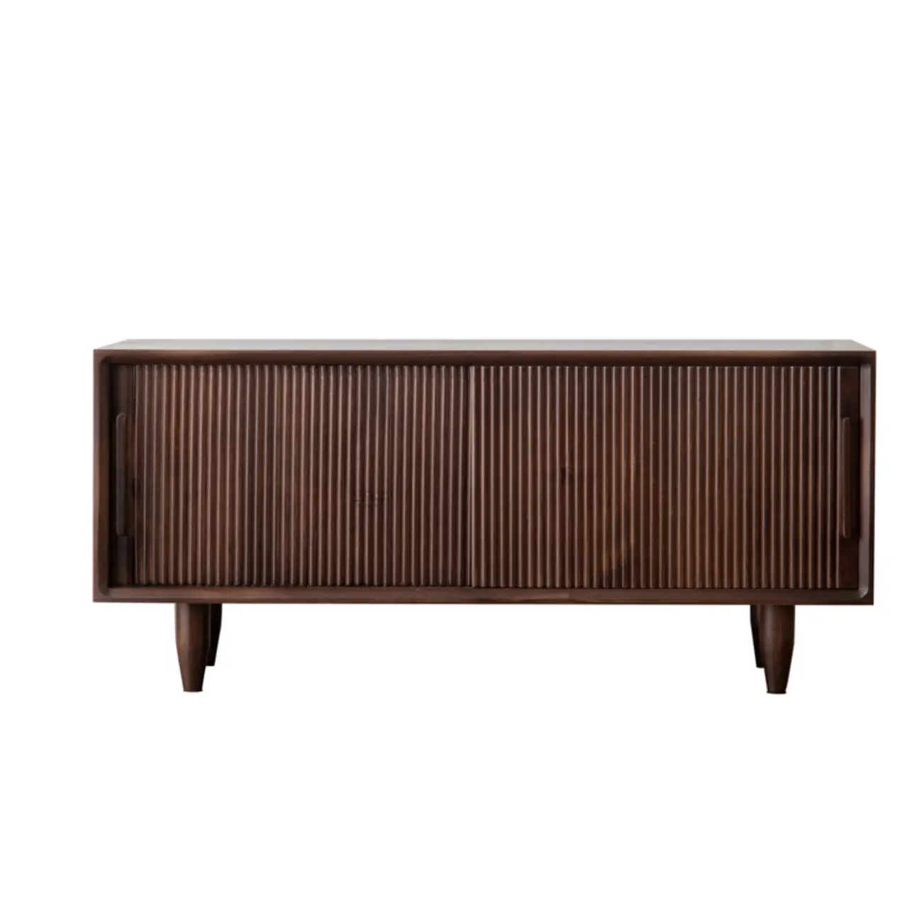 Entryway Walnut Wooden Shoe Bench with Sliding Doors Image - 18 | homeyfad