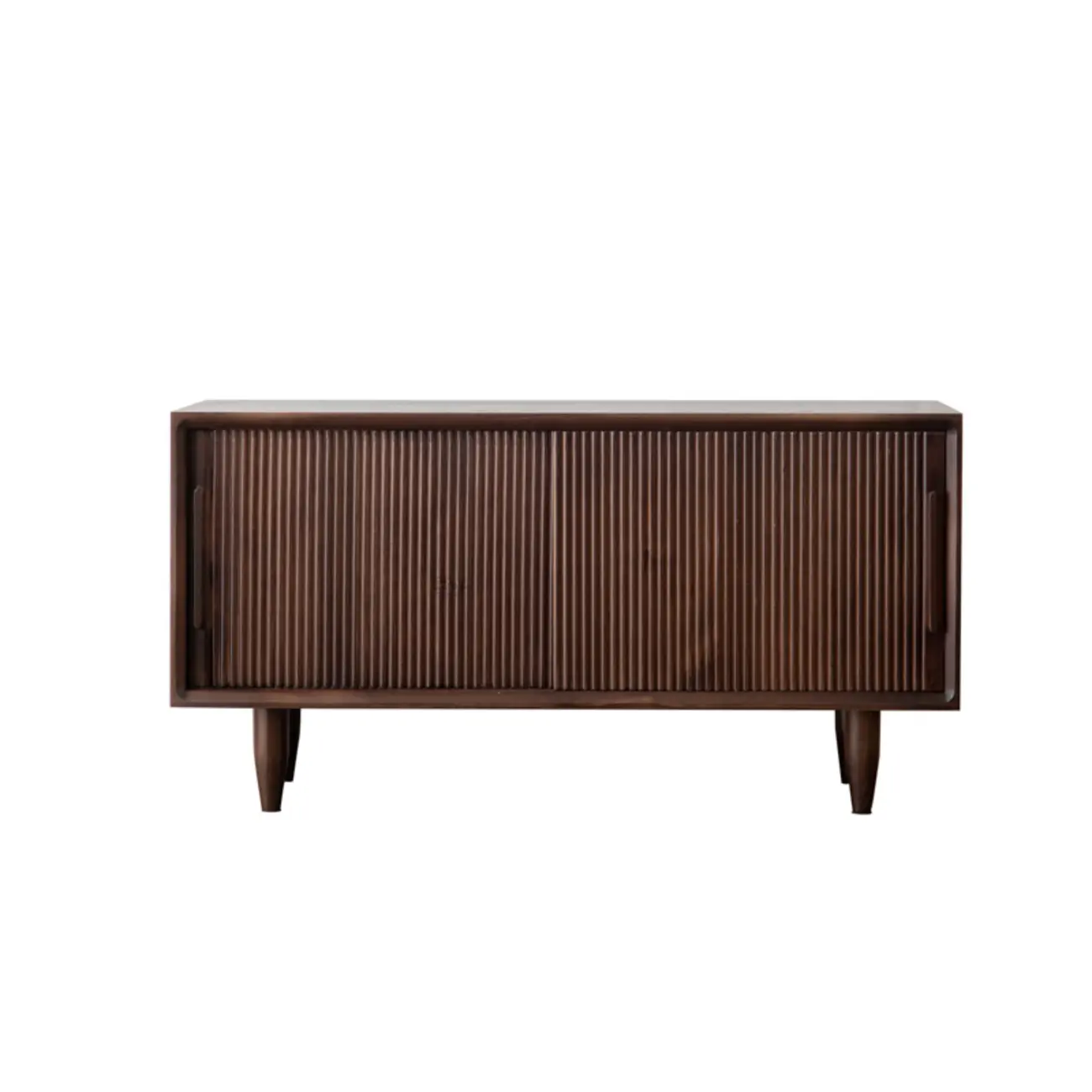 Entryway Walnut Wooden Shoe Bench with Sliding Doors Image - 17 | homeyfad