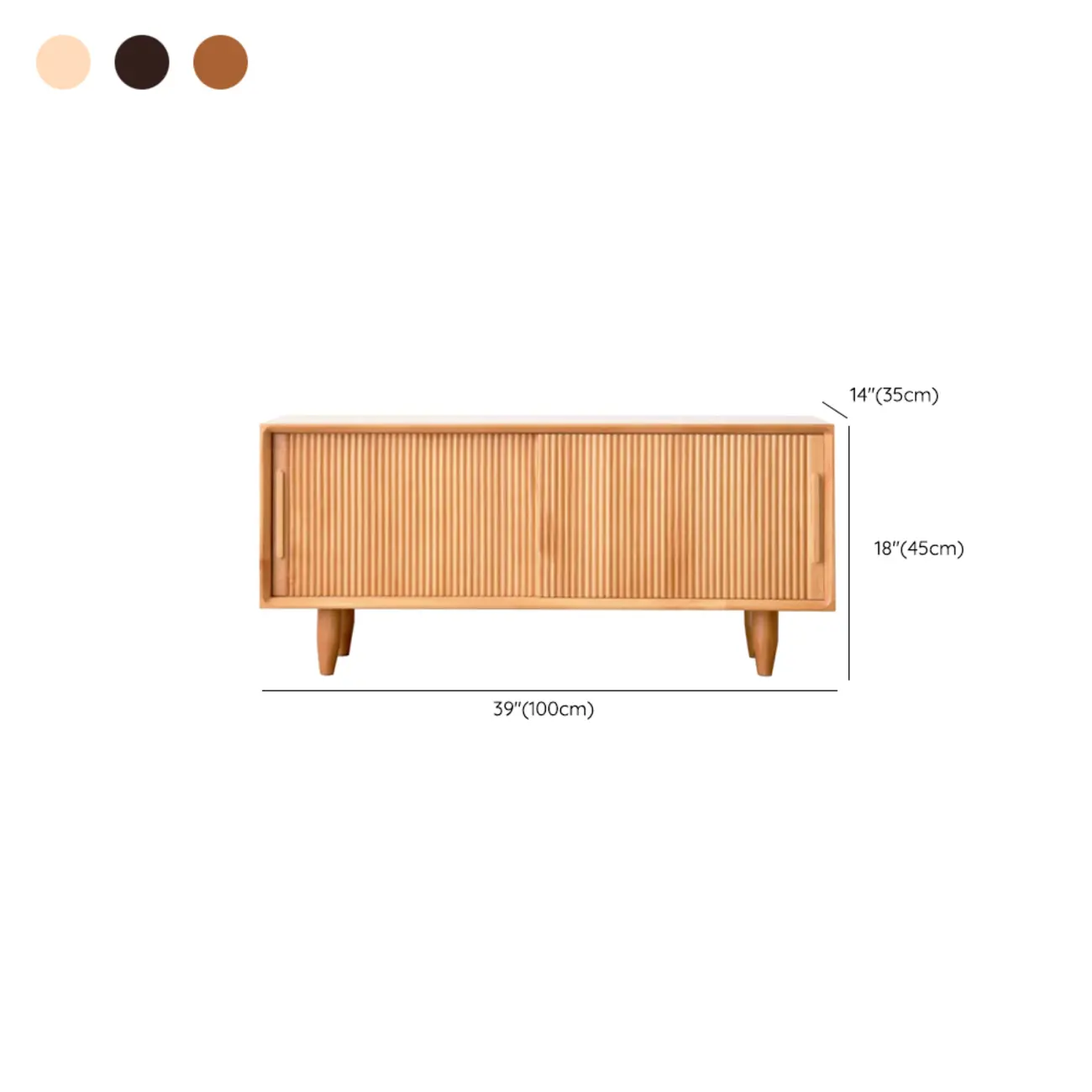 Entryway Walnut Wooden Shoe Bench with Sliding Doors Image - 21 | homeyfad