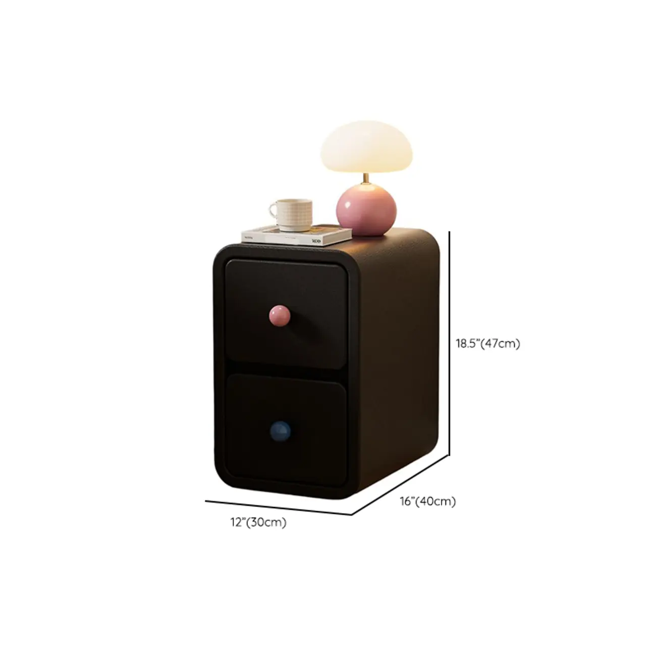 Narrow Rectangular Wood Nightstand with Drawers Image - 15 | homeyfad