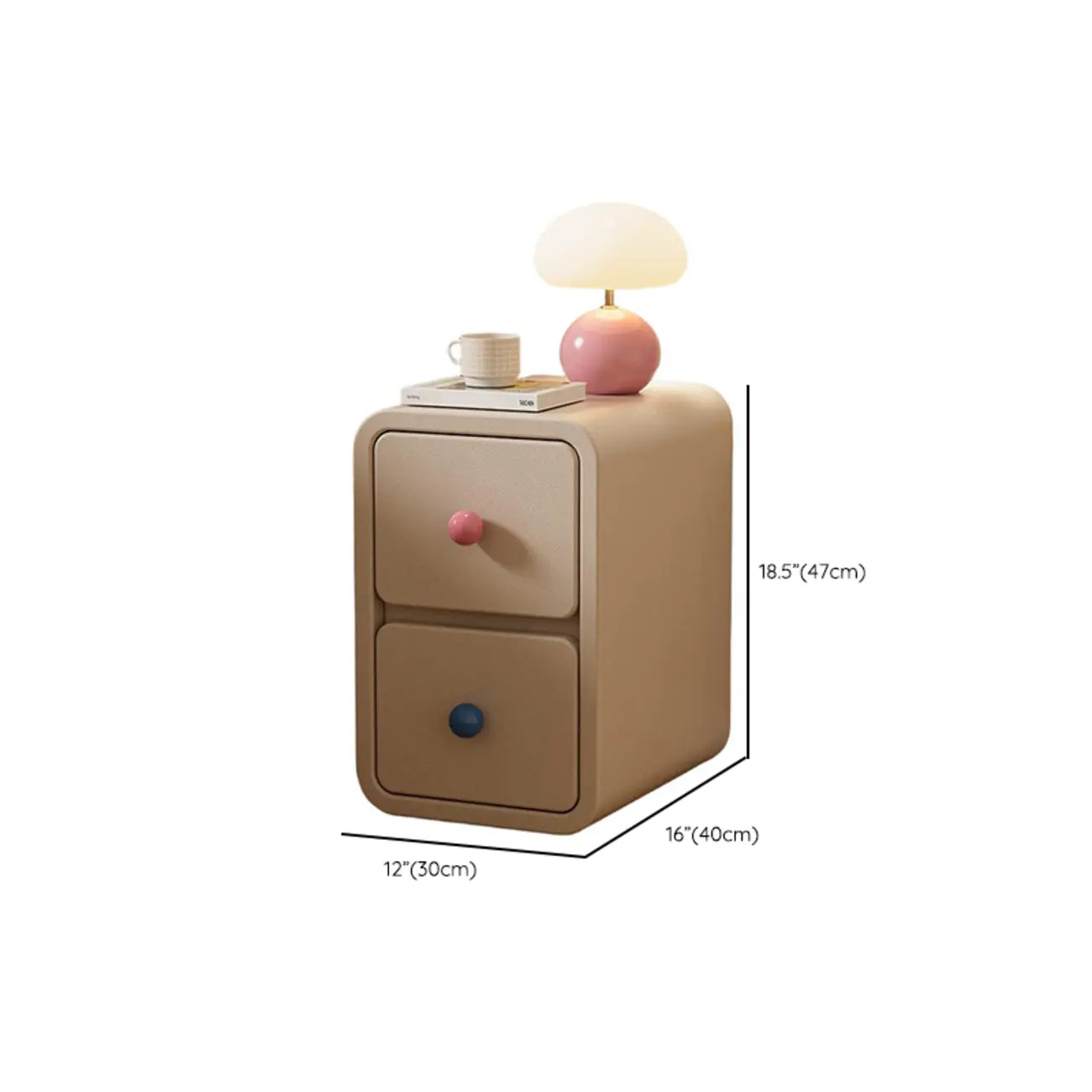 Narrow Rectangular Wood Nightstand with Drawers Image - 18 | homeyfad